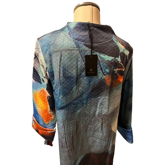 Radzoli NWT polyester retro jacket blue multicolored - Picture 4 of 7